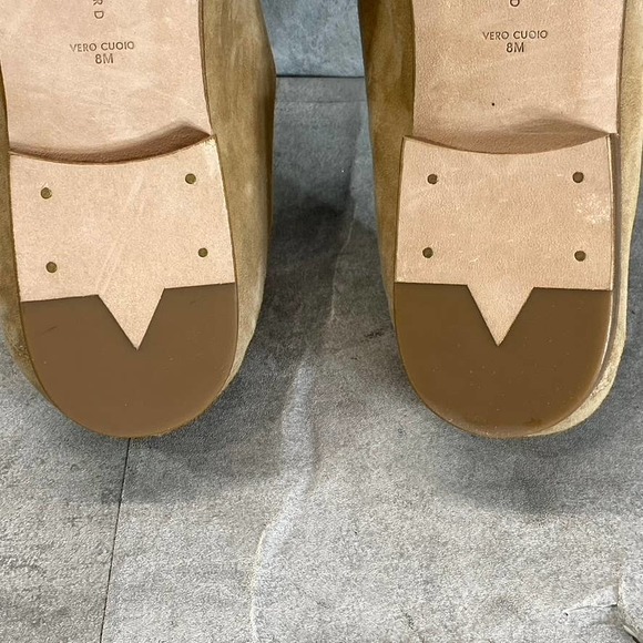 Veronica Beard Women's Tan Leather Round-Toe Woven Anica Loafers SZ 8 - Picture 11 of 12